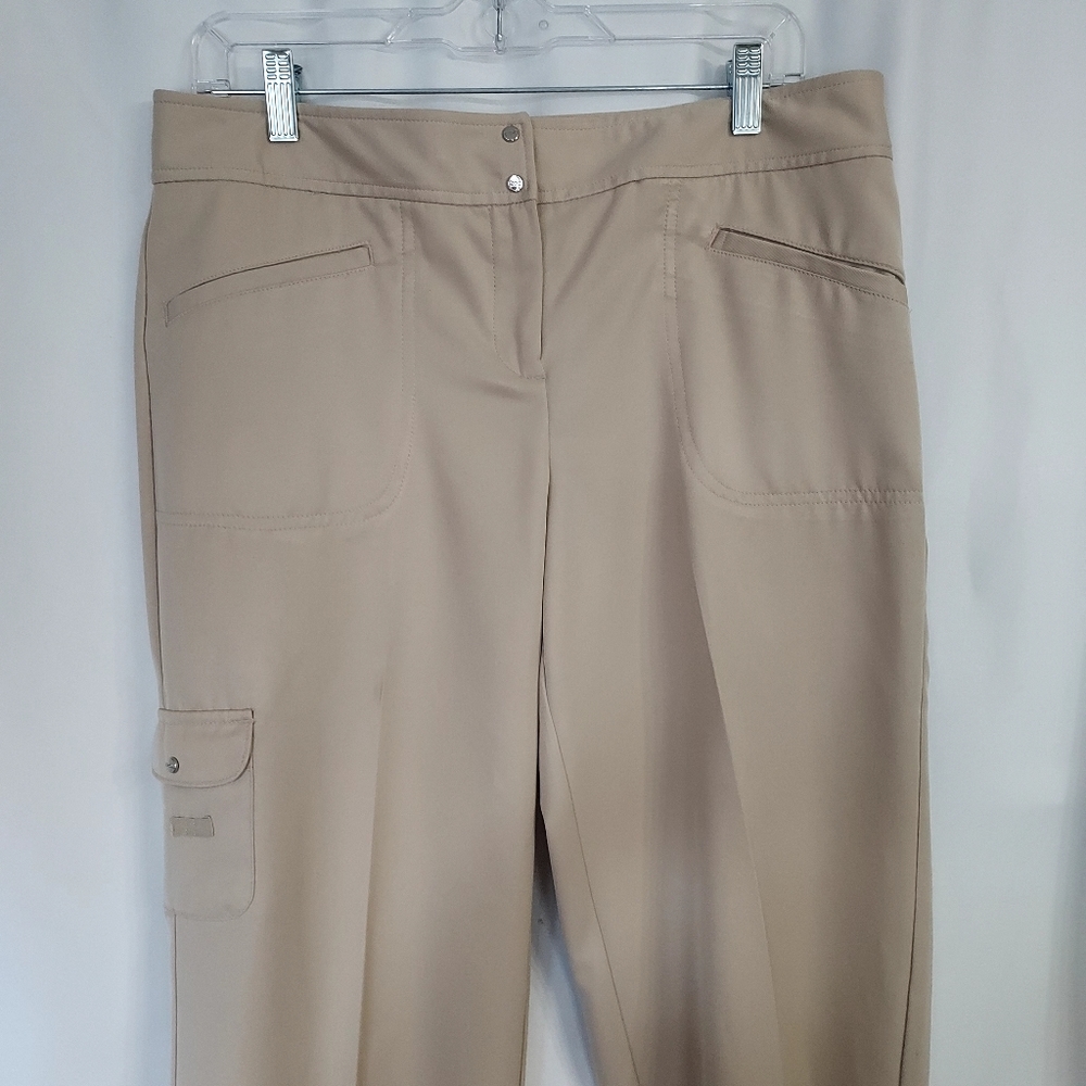 IZOD Golf Tan Stretch Golf Pants, Size 10R
